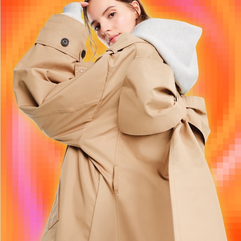 Gap x Sandy Liang Bow Trench Coat NWT